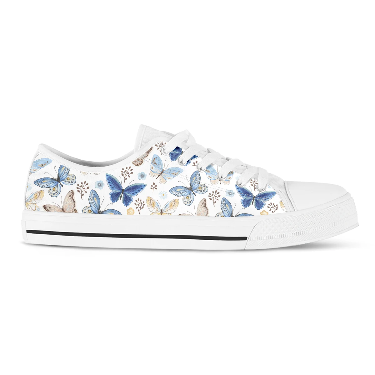 Women Canvas Shoes Sport Shoes Low Top Canvas Sneakers Fashion Butterfly Designer Unisex Sneakers Flat Casual School Shoes