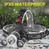 D5 Super Bright 3 Led Headlamp Rechargeable Head Flashlight Torch 4-Mode Outdoor Camping Fishing Hunting 18650 Battery Headlight