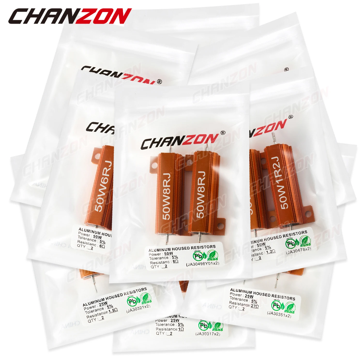 Wirewound Resistor 2pcs/Pack 25W 50W 100W 0.1 0.33 1 6 8 10 12 15 20 25 50 75 100 500 1K 10K K Ohm High Power