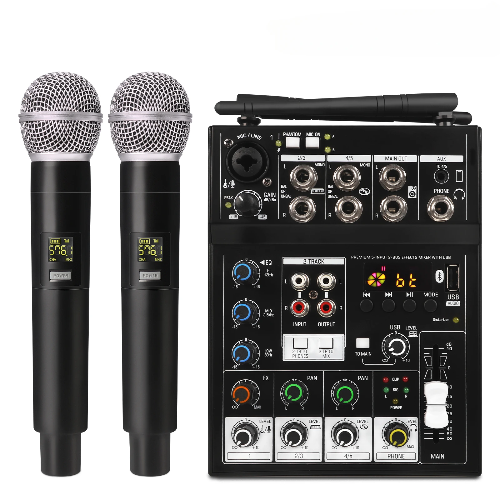 

Wireless Microphone with Audio Mixer Studio 4 Karaoke Mic Bluetooth DJ for TV Computer Home Party Show Church Wedding 2024 New