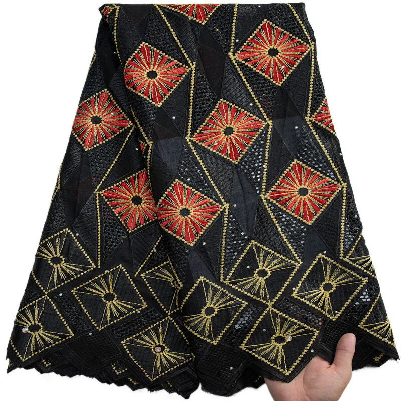

African Swiss Dry Lace Fabric High Quality Nigerian Cotton Voile Lace Fabric French Embroiderd Fabric For Party Dress Sew A3283