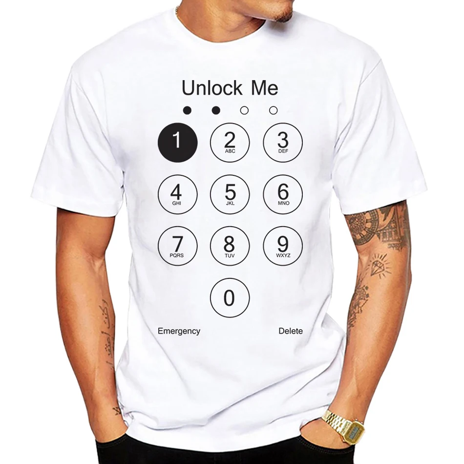 Entsperren Sie mich lustige Druck T-Shirts Männer Sommer atmungsaktive Astronauten kurze Ärmel lose übergroße Hip Hop Boy T-Shirt Kleidung Unisex – Detail 3