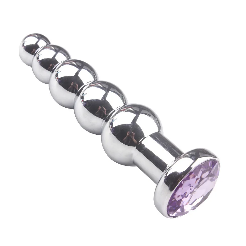 Plug Jewel Anal kleine bis große Perlen rosa blau lila Hintern Prostata-Massagegerät Anus Dilatator Sexspielzeug für Frauen_voghion.com