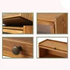 Japanese Small Solid Wood Cabinet Mini Glass Door Cupboard Kitchen Dustproof Shelf for Spices Doll Storage Box 3