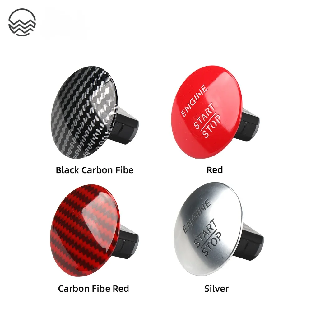 Keyless Start Stop One Button For Benz W164 W204 W205 2215450714 Red Black Carbon W222 W212 Engine Ignition Switch