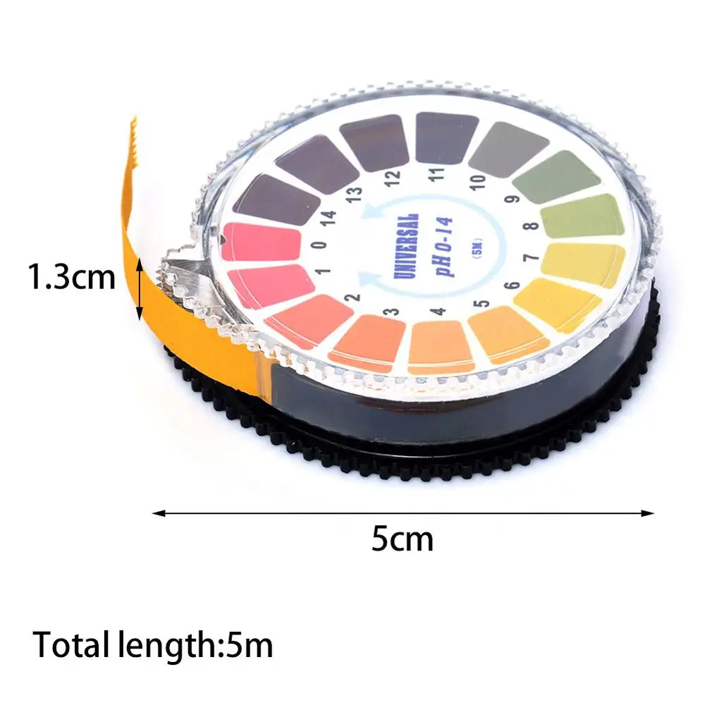 Description Picture 4 of item0-14 PH Alkaline Acid Indicator Meter Test Paper Roll For Water Urine Saliva Soil Litmus Accurate Testing Measuring 5Meters
