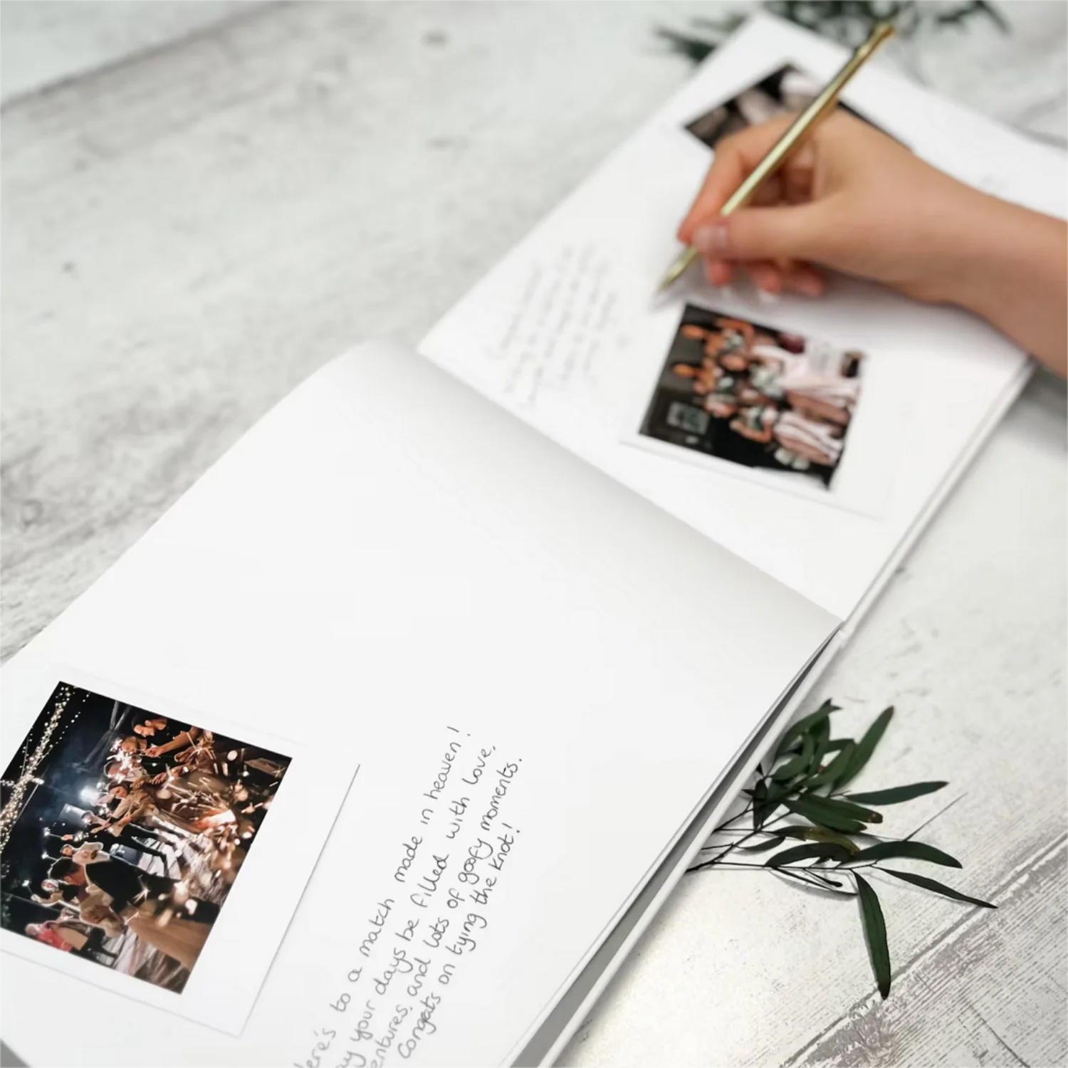 Personalized Wedding Guest Book,Green Linen Wedding Guestbook Custom Signature Book Bridal Shower Baptism Wedding Photo Album