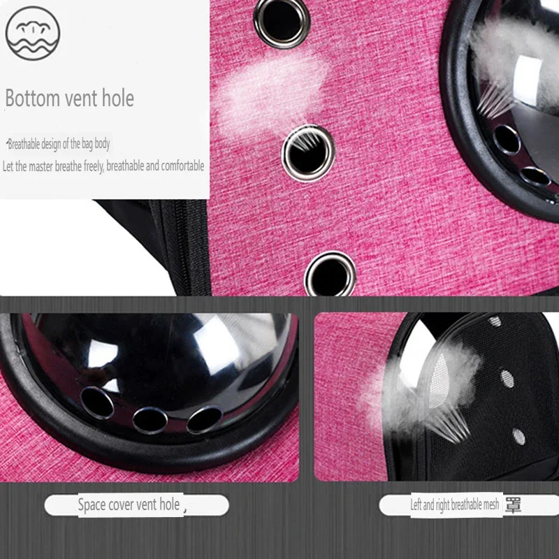 Portable Cat Bag Foldable Hand-held Space Capsule Shoulder Bags Mesh Breathable Outing Pet Crossbody Bag Kitten and Dog Supplies