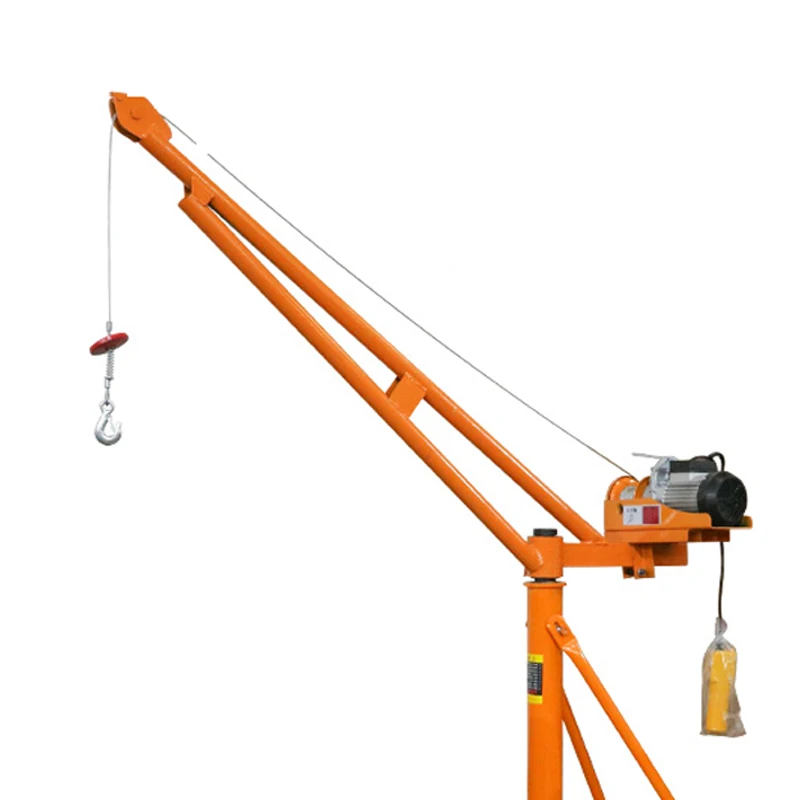 220V Outdoor Roof Construction Decoration Electric Lifting Hoist Household Small Hydraulic Lifting Feeding Crane