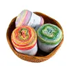 100g/Pc Gradient Cake yarn for hand knitting Crocheting colorful Thread Medium Thick Section Dyed Cotton Wool rainbow Thread 2
