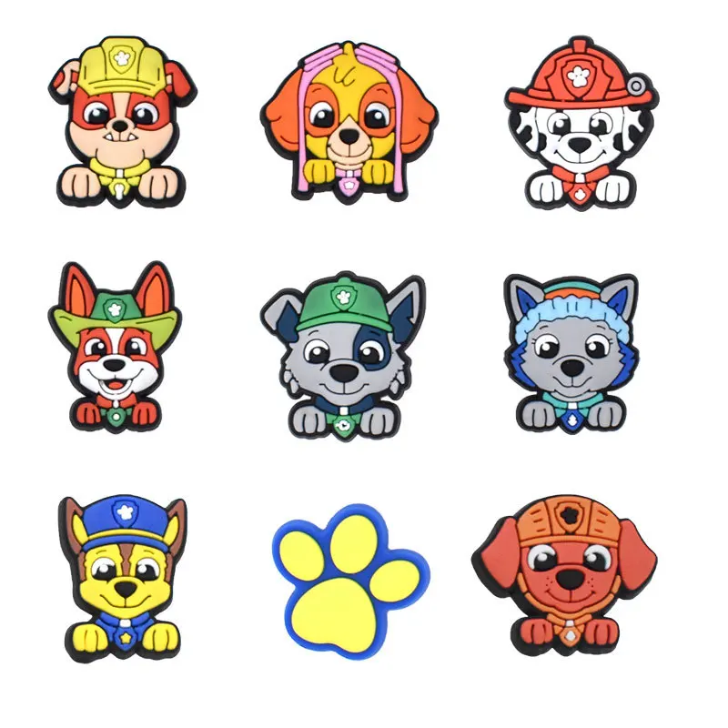 Paw Series Shoe Charms Crocs Accessori Fibbia Chase Fai Da Te Cartoon Animals Scarpe Decorazione Per Bambini Croc Kids Party Gift