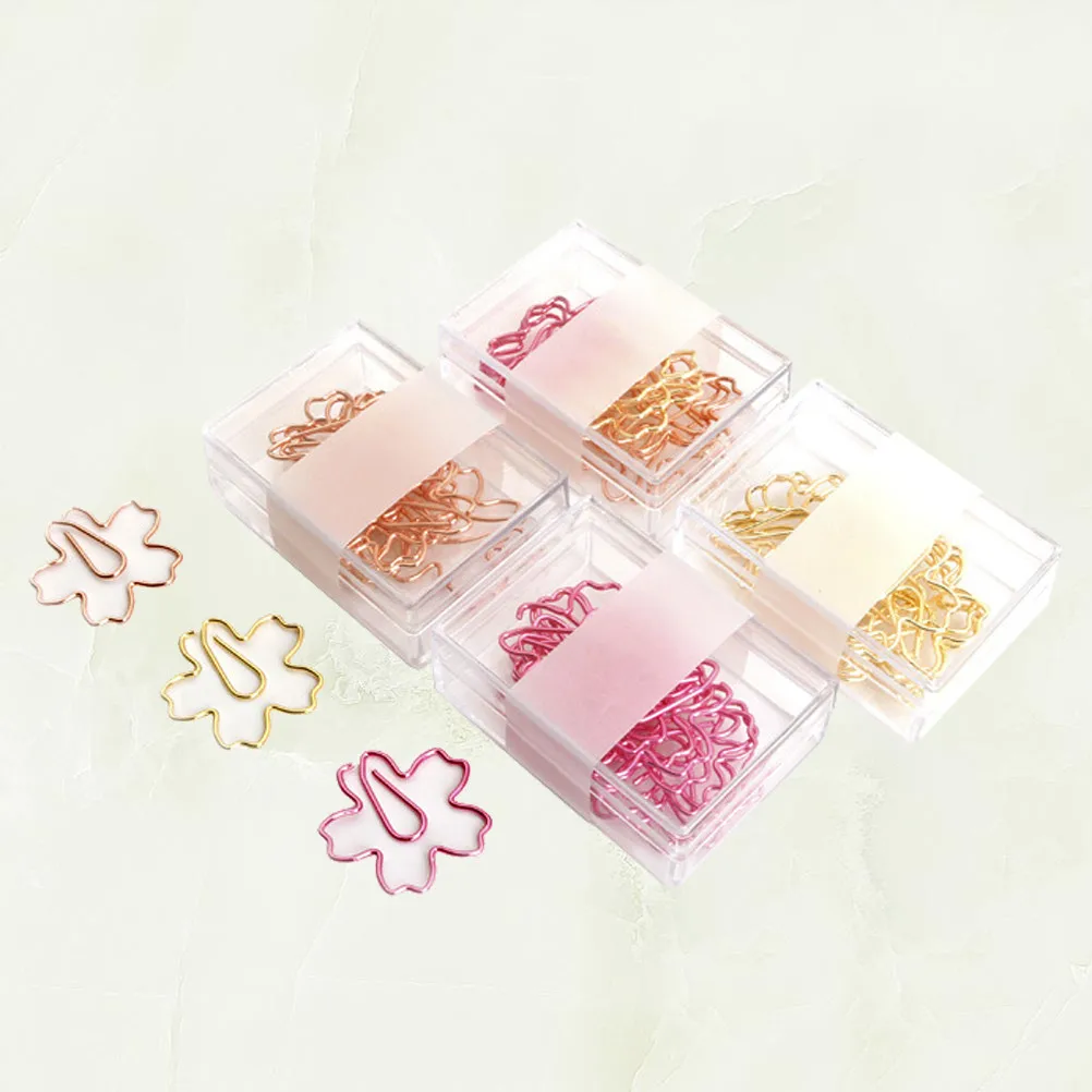 12Pcs 크리 에이 티브 꽃 금속 종이 클립 세트 대형 강력한 클리핑 포스 전기 도금 북마크 클립 노트 사진용