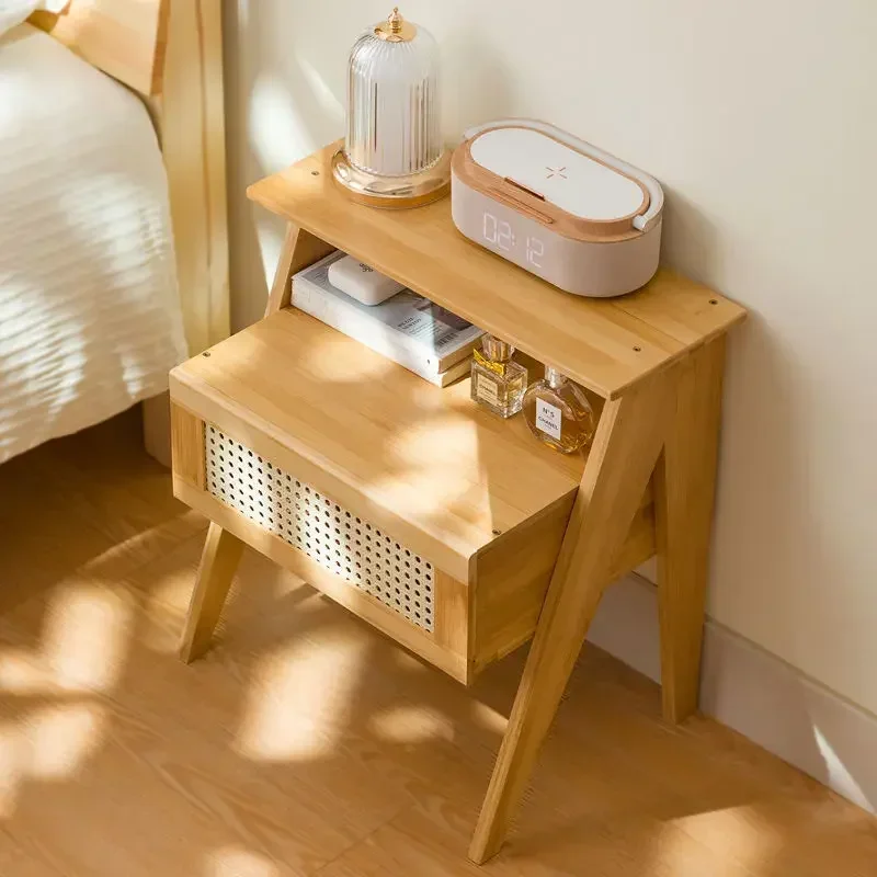 Chic Modern Nightstand Sleek Double Bed End Storage Stylish Wooden Chest of Drawers Contemporary Bedroom Solution