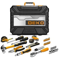 DEKO 228 חתיכות מפתח סוקט כלי תיקונים אוטומטיים ערכת כלי יד עם תיבת כלי פלסטיק לאחסון 3