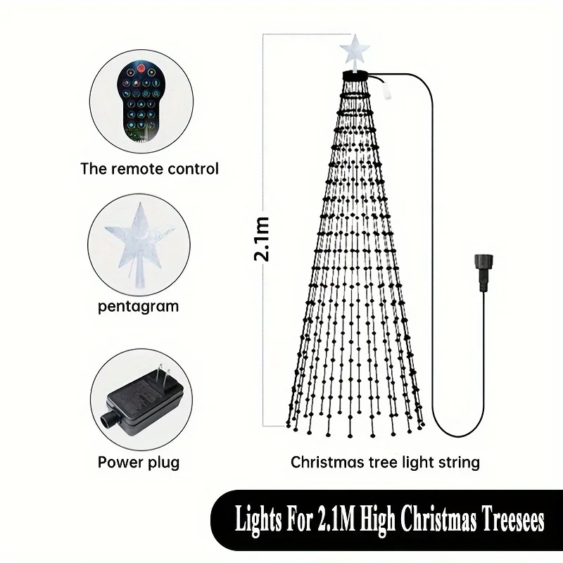 Guirnalda de luces LED de 400 LED para árbol de Navidad, control por aplicación, guirnalda de hadas para decoración de habitación, regalo de Año Nuevo