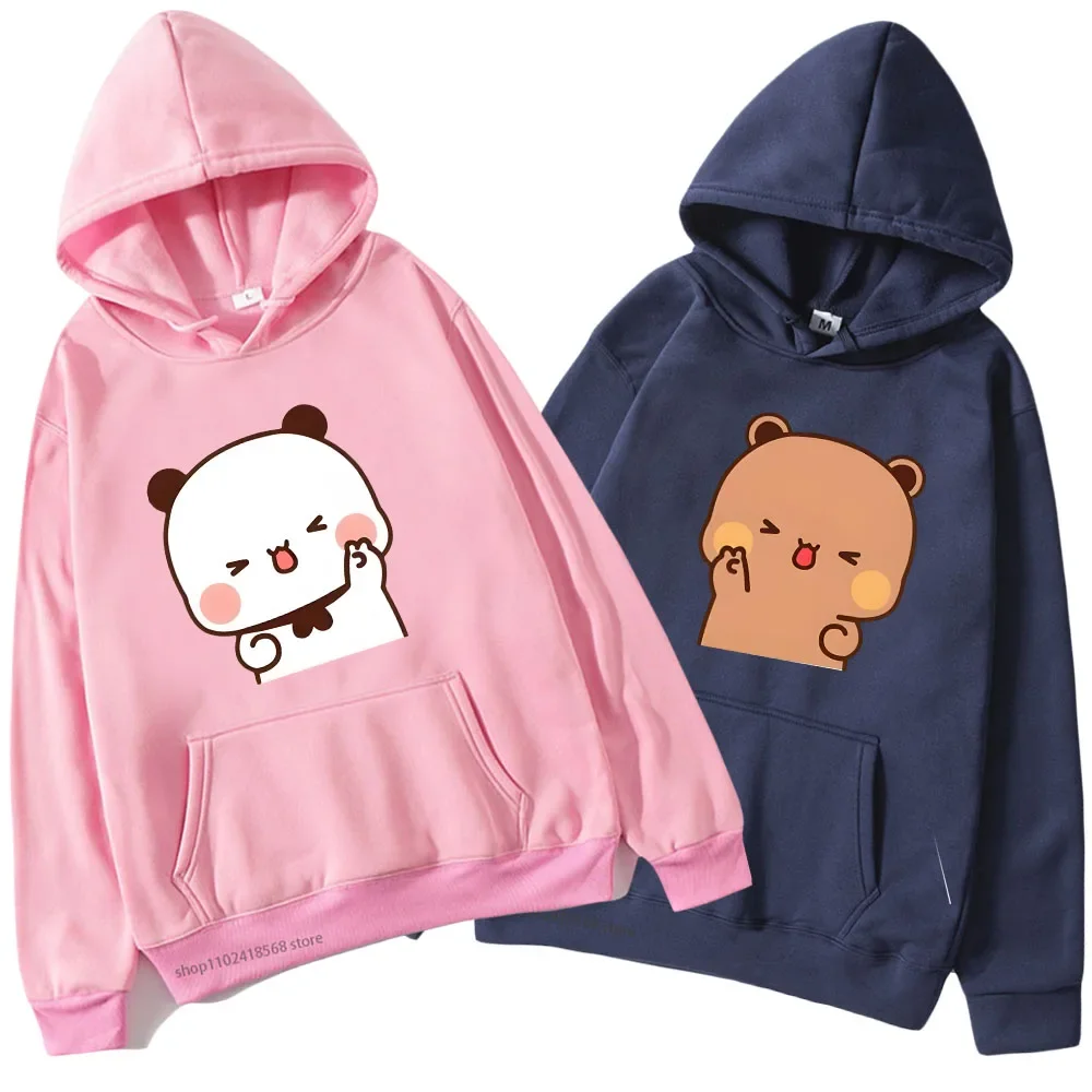 

Couple Hoodie YaY! From DuDu Bear Brownie and BuBu Panda Hoodies Kawaii Women Sweatshirts Winter Autumn Clothes Men Pullovers