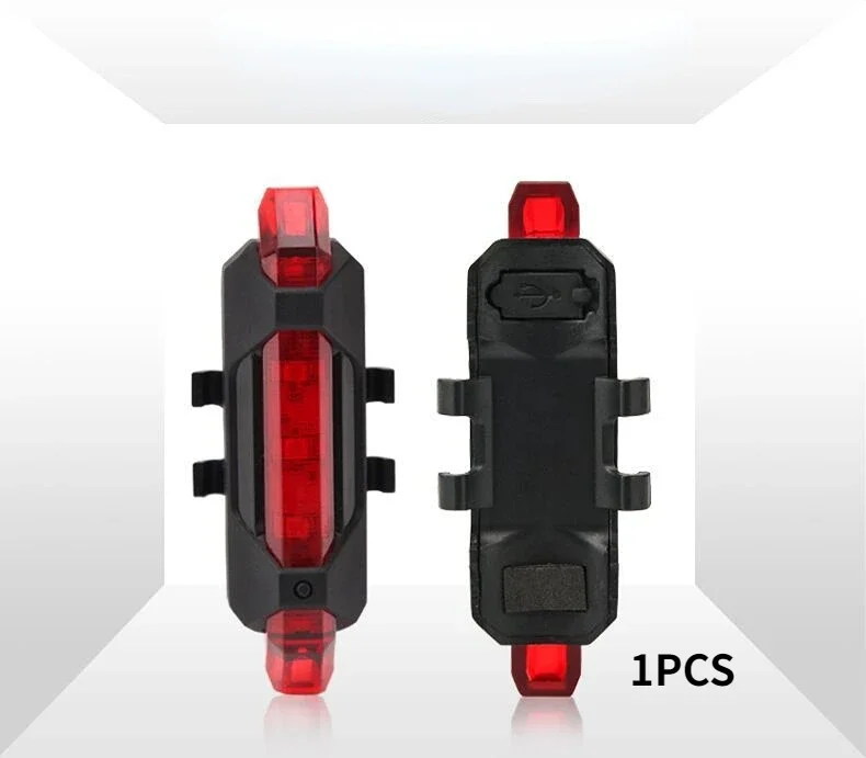 USB Rechargeable LED Bicycle Safety Warning Tail Light