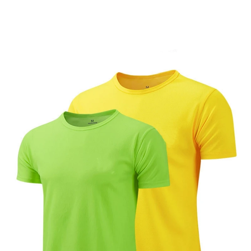 Unisex Quick Dry Short Sleeve Athletic T-Shirt - Breathable Fitness & Running Sportswear