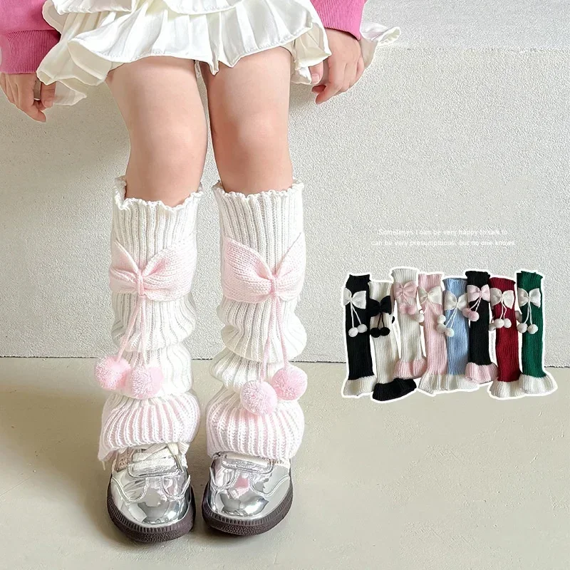 Kids Girl Knee High Socks Leg Warmers For Autumn Winter 1 Piecce