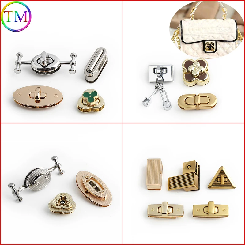 Metal Locks Clasp Buckle Replacement Bags Shoulder Purse Handbags For Female Bag Buckle Twist Lock Hardware Craft Accessories