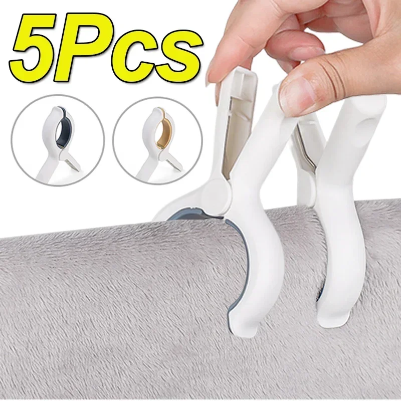5/1pc Large Beach Towel Clips Plastic Strong Windproof Clothes Pegs Quilt Hanging Clip Reusable Non-slip Fixed Drying Clothespin 12pcs pack plastic clothes pegs laundry clips with hanging rope multifunctional windproof towels socks clothespin hangers