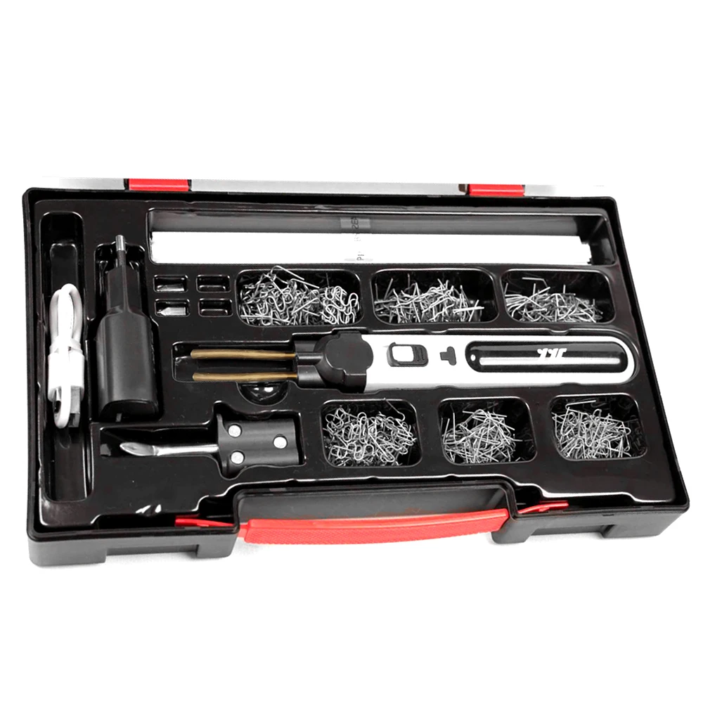 مجموعة أدوات لحام بلاستيكية محمولة، مزودة بقطّاعة...