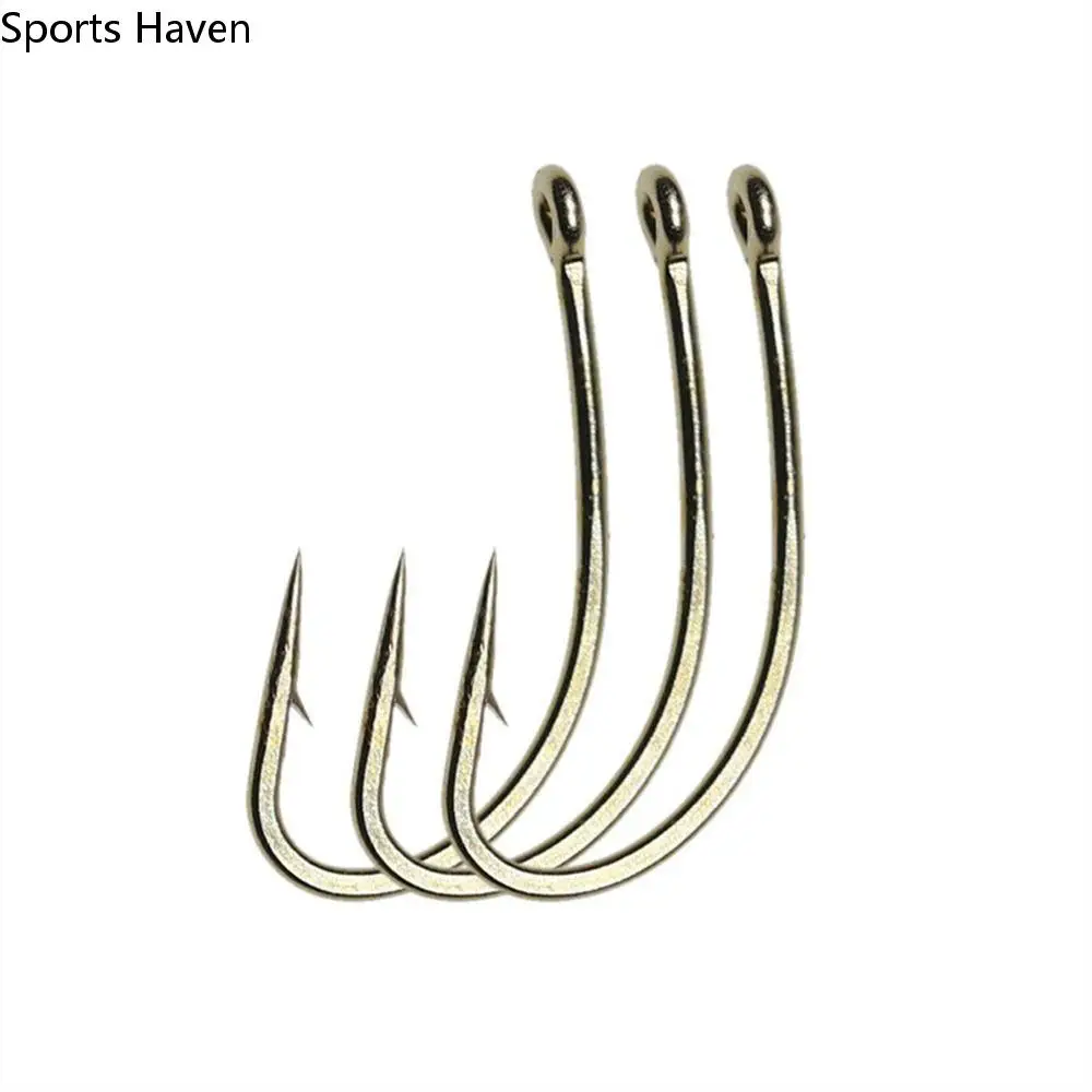

50PCS High Carbon Steel Fly Fishing Hooks 12#~22# Long Shank Nymphs Hooks Fishing Accessories