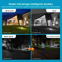 Caméra IP Wifi PTZ 12MP, Zoom numérique 8X, double écran, Vision nocturne couleur, caméra de vidéosurveillance CCTV 8MP, sans fil, iCSee 6