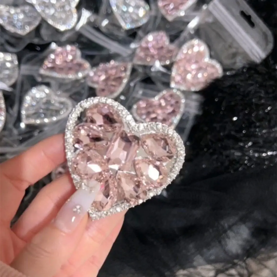 Rosa Diamant Teleskop halterung Telefon griff Token Griptok Halter Ring Telefon Zubehör Telefon Stand halter Mädchen Wonmen Geschenk