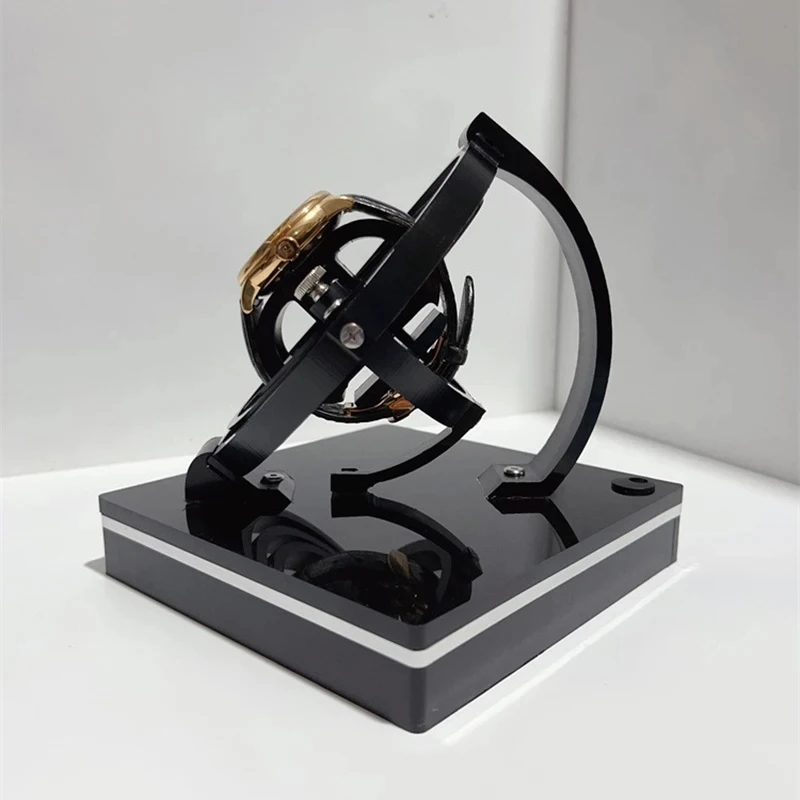 Watch Winder USB Stereoscopic Automatic Watch Winder Display Mechanical Watch Winders Gyro Rotator 360 Men's Yarn Winder Rotating Drive