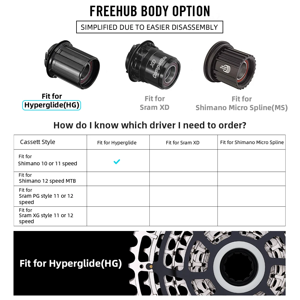 SPEDAO SLR2 Hub sepeda Freewheel, Hub sepeda 11v 11-42t HG 11 s