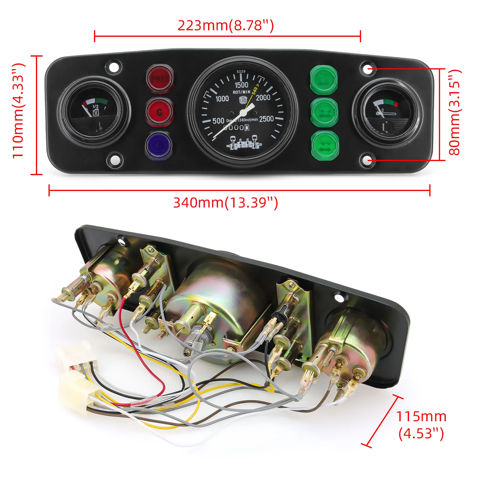 Quadro Strumenti Digitale AXOC 12V/24V - Per Barche, Camion E Veicoli Marine, Impermeabile IP67 - Foto 2