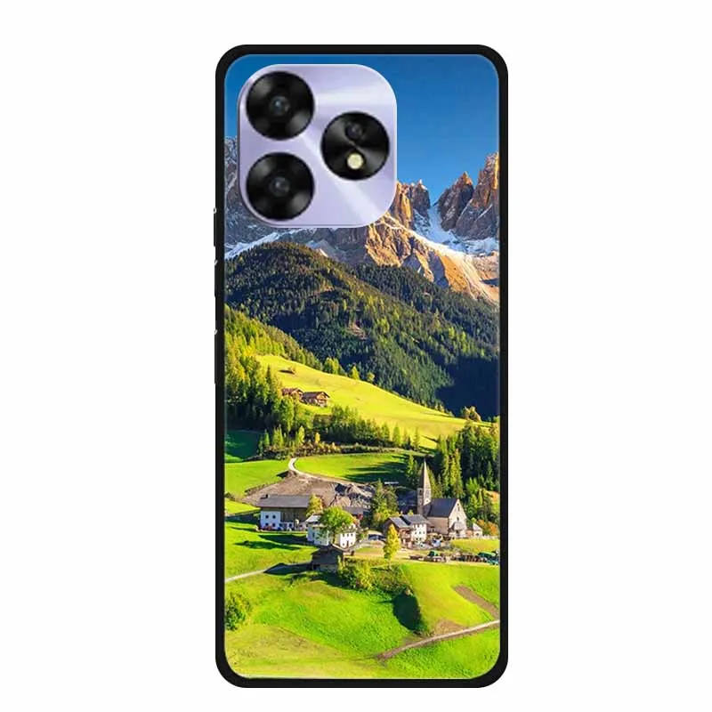 Umidigi A15 Series Black Cat Design Soft TPU Phone Cover