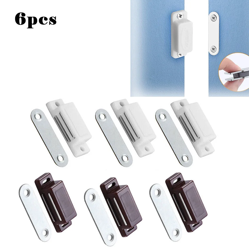 Door closers magnetic catches non-iron magnet cabinet cabinet latches door catch magnetic white 4.5cm 6PCS