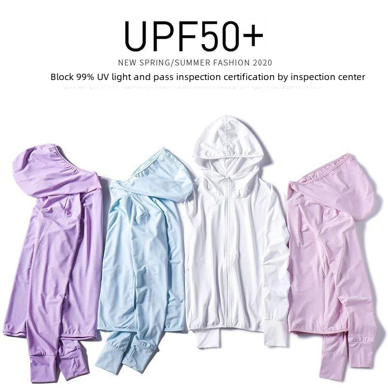 Upf50 햇빛 차단 니트 긴팔 아이스 실크 통기성 재킷, 러닝 스포츠에 적합, ..