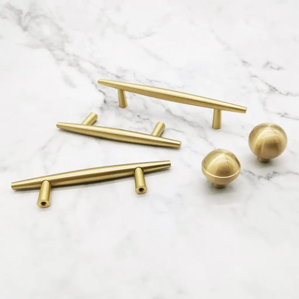 

Gold brass Handles Drawer Cabinet Knobs Kitchen Door Handle Cupboard Wardrobe Pull Handles Furniture Fittings