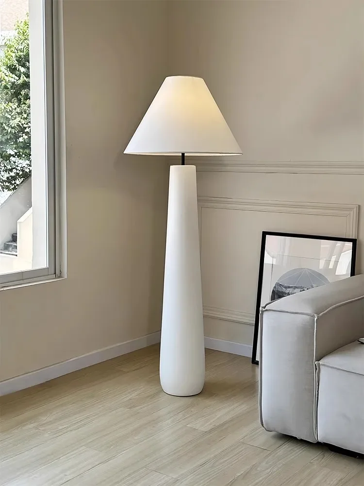 Wabi Sabi White Mushroom Tall Fabric Light