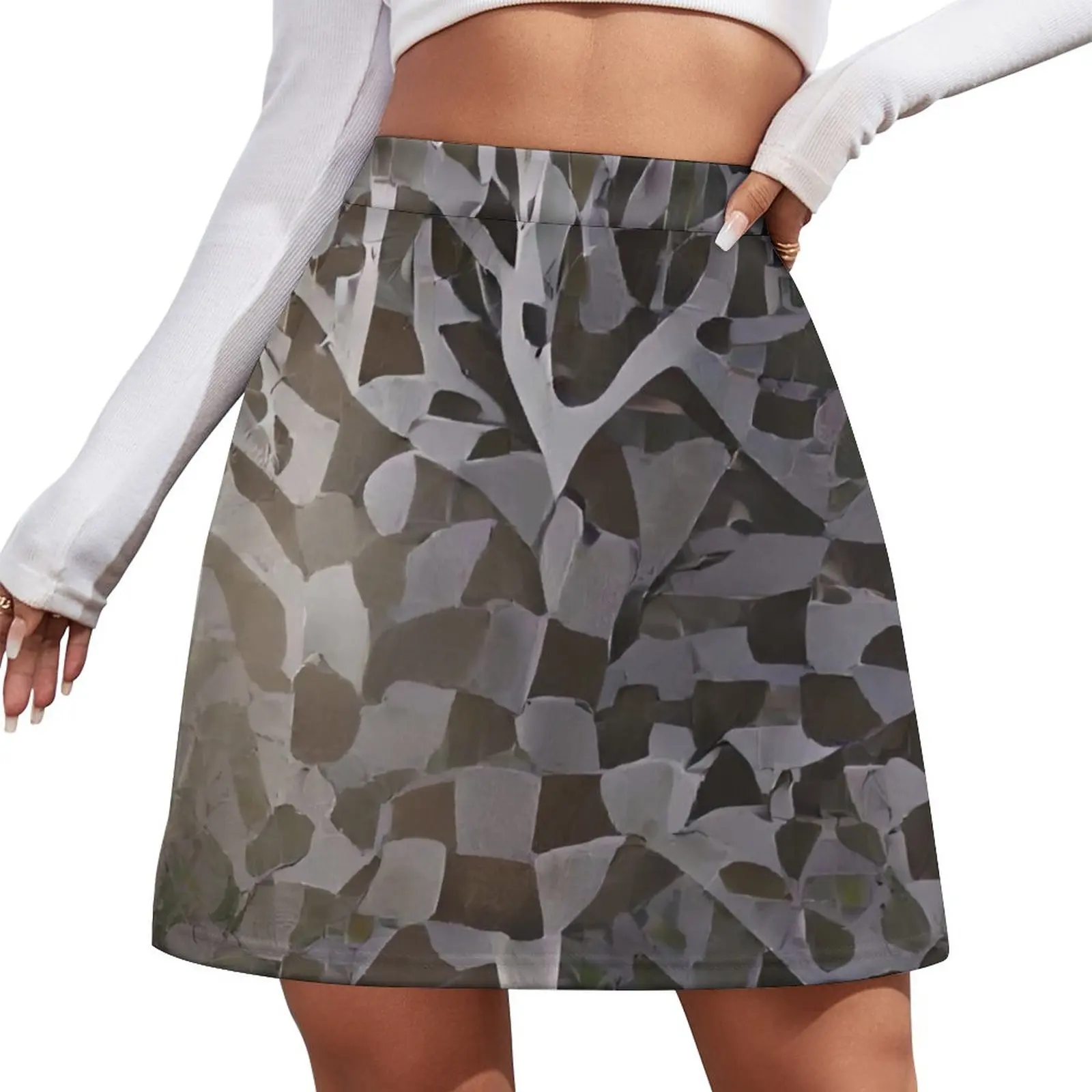 Diamond Tree Pattern Mini Skirt night club outfits mini skirt