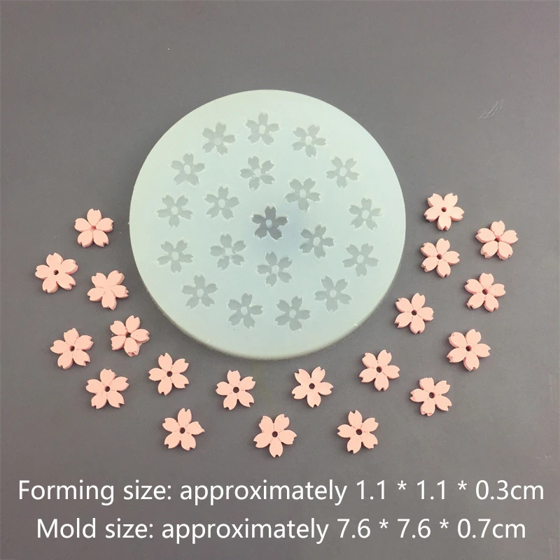 

20 Holes Sakura Rose Flower Shape Silicone Mold DIY Flowers Fondant Chocolate Cake Decoration Baking Pastry Dropping Mould