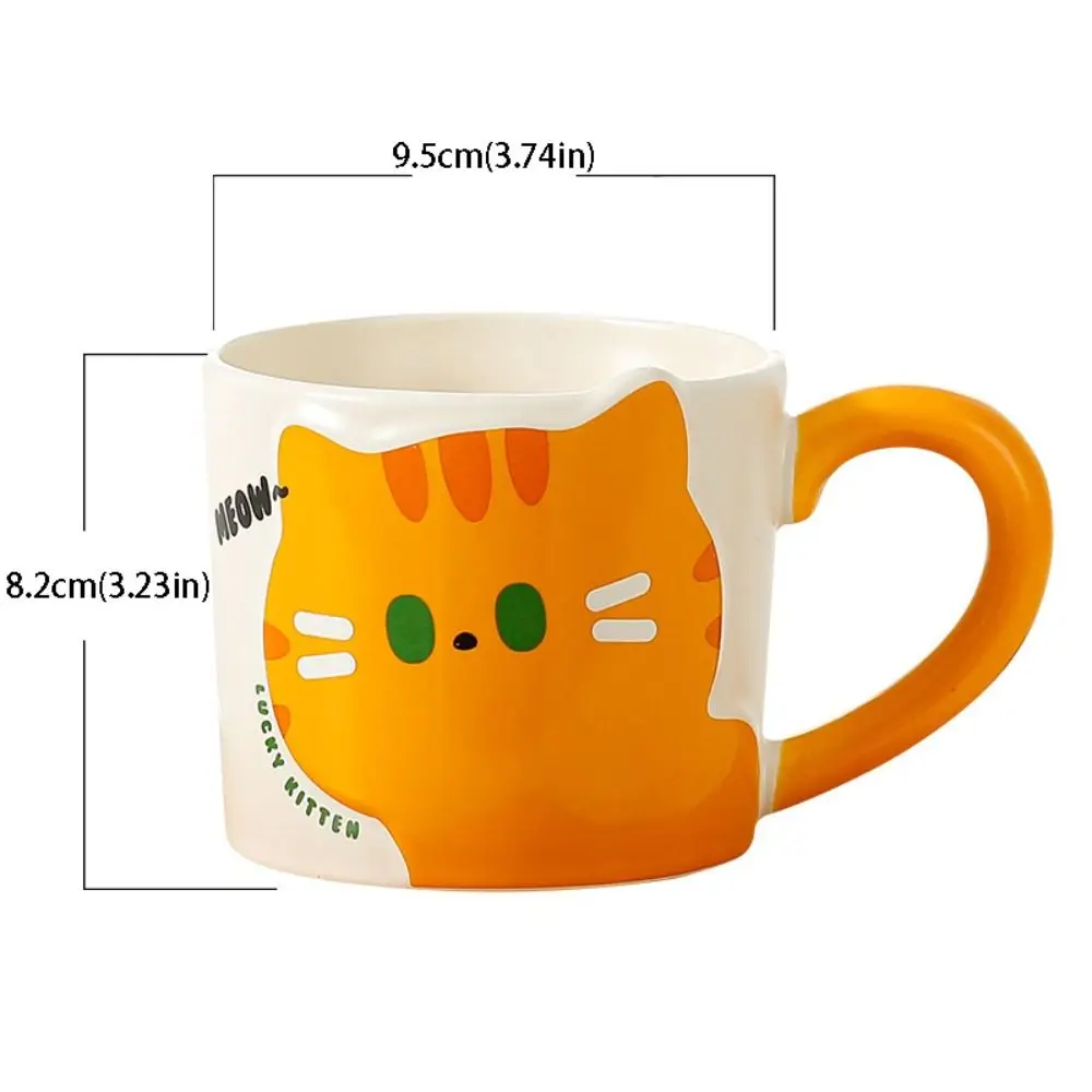 Cat Pattern Cat Coffee Cup Cute Design Japanese Cartoon Coffee Mug Ceramic Material Creative Style Ceramic Mug Gift Giving