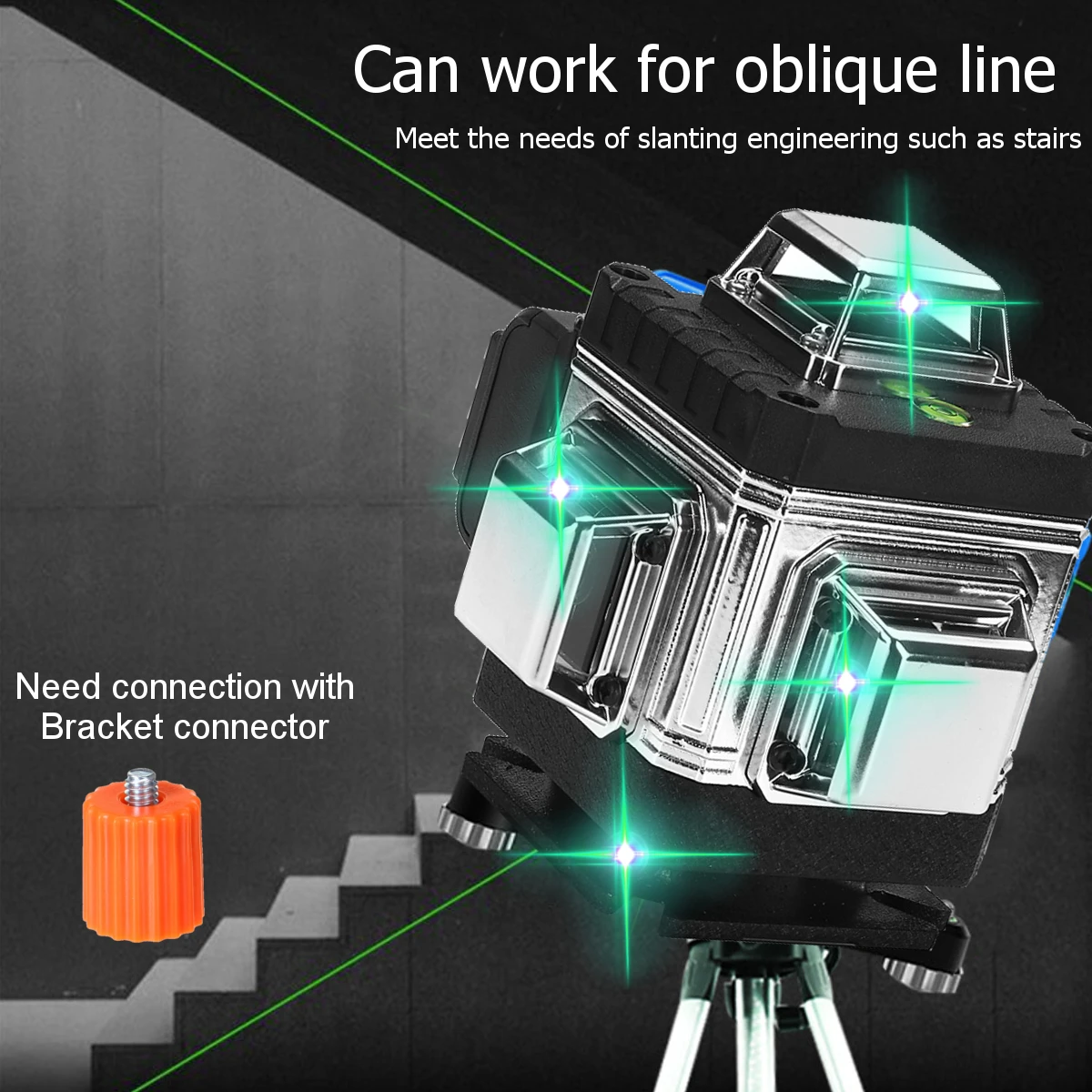

UK Plug 16 Line 360° Horizontal Vertical Cross 4D Green Light Laser Level Self-Leveling Measure Super Powerful Laser Beam