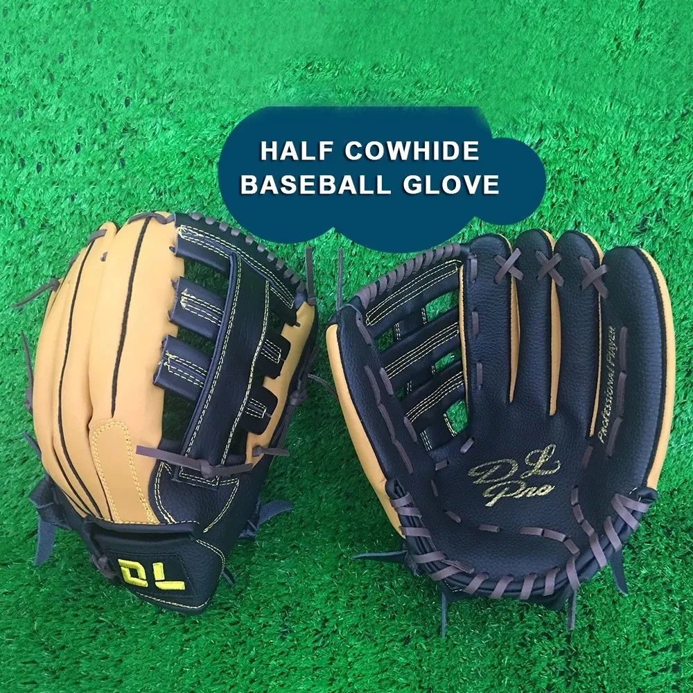 Baseball Gloves For Men Sports Sweat absorbing Two-layer Leather School Match Adult Youth 12.5'' Baseball Glove Equipment