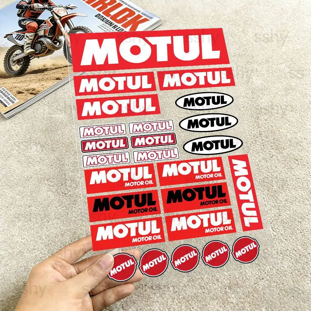 For Motul Logo Waterproof Reflective Motorbike Stickers Easy Peel ...