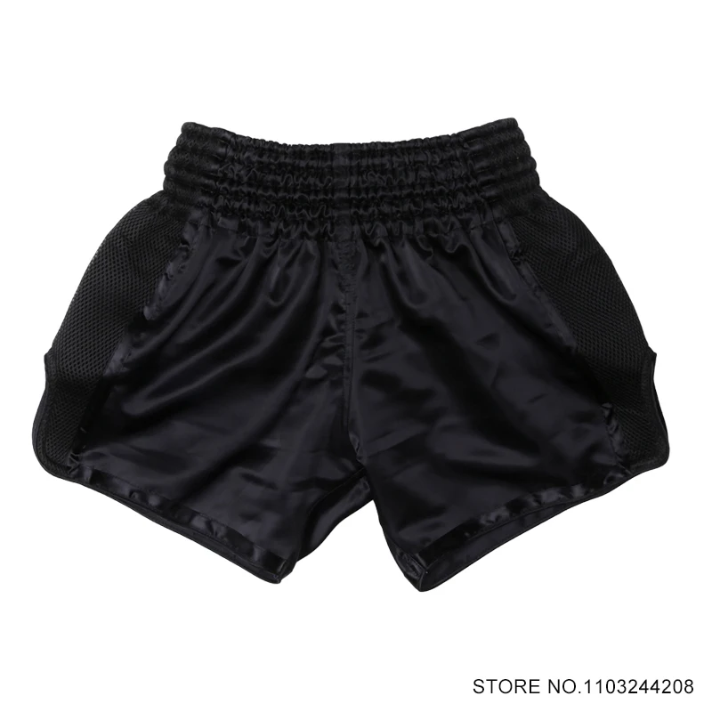 Muay Thai Shorts No Boxing Shorts Mens Womens Kids Grappling Kickboxing Cage Fighting Plain Martial Arts Clothing