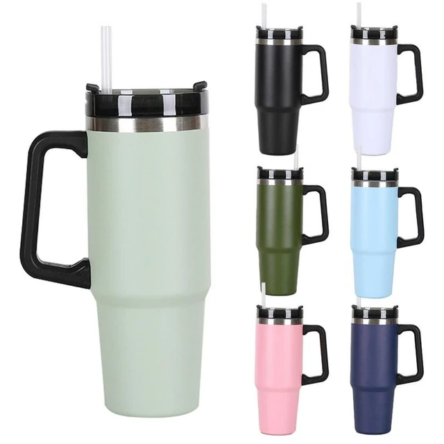 Portable Anti-Slip Tumbler Holder Cup Handle with Double Rings for