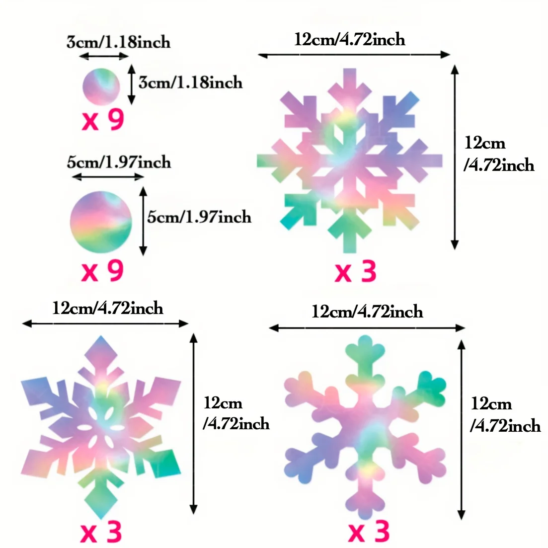 Decorative Snowflake Hanging Ornaments, DIY Snowflake Party Decor for Christmas, New Year, Winter Decor, As Gifts & Nice Decor