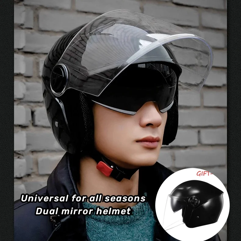 3/4 Casco E La Sicurezza Del Motore Modulare Moto Casque Scooter Casco Patinete Mezza Casco Di Sicurezza Calcio Scooter Elettrico Aperto Viso Copertur