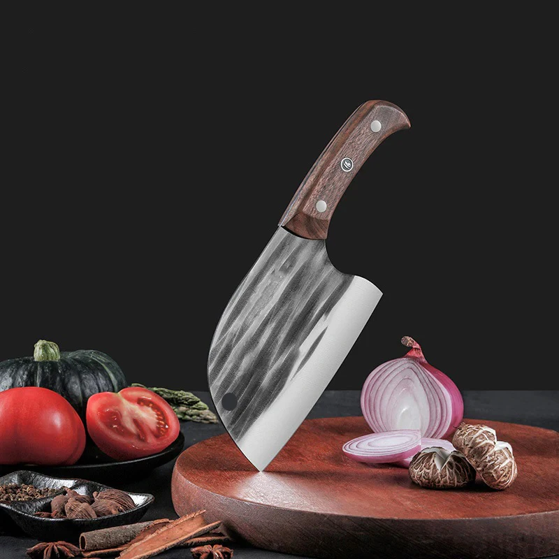 Serbian Butcher Knife Hand Forged Kitchen Chef Knife Meat Cleaver