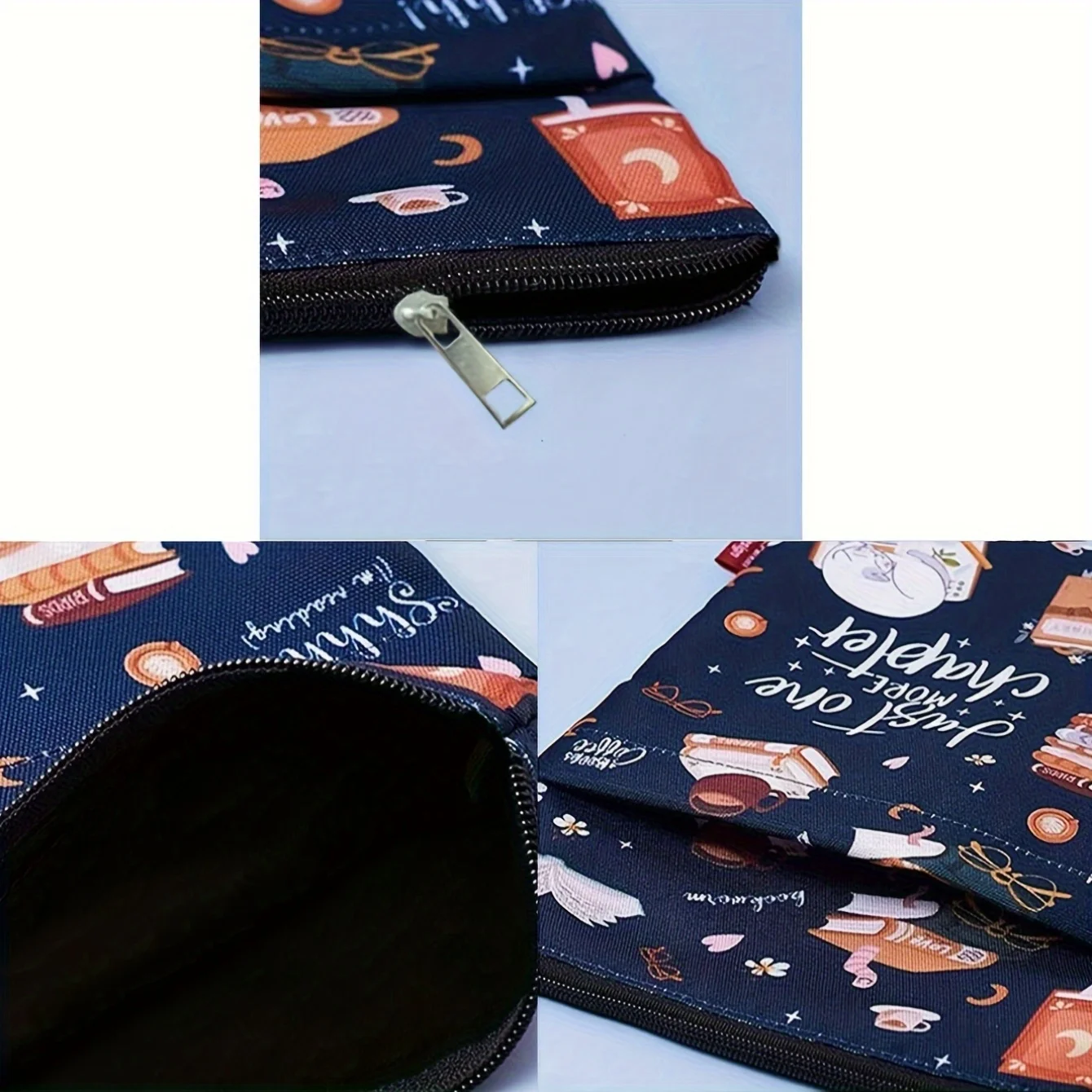 1 "Just Another Chapter" Book Cover with Zipper and Front Pocket - Humorous Illustration, Suitable for Paperback Book Cover - 5