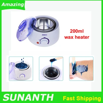 200ml Wax Machine for Hair Removal Paraffin Heater Waxing Beans Depilatory Epilator Warmer Wax-melting Pot Wax Heater Wax Heater